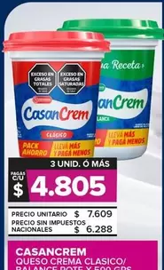 Casancrem - QUESO CREMA CLASICO