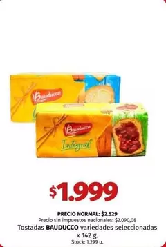 Bauducco - Tostadas variedades seleccionadas