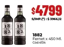 1882 - Fernet x 450 Ml