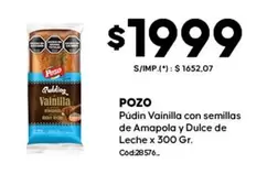 Pozo - Púdin Vainilla con semillas de Amapola y Dulce de Leche x 300 Gr.