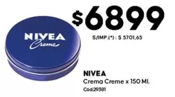 Nivea - Crema Creme x 150 MI. Cod:29381