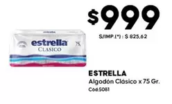 Estrella - Algodón Clásico x 75 Gr. Cod:5081