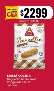 X$ - Baguettin Multicereal Congelada x 6 Un. Cod:23276
