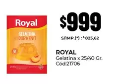 Royal - Gelatina x 25/40 Gr. Cód:21706