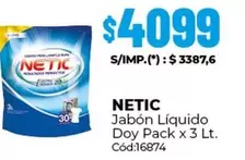 Netic - Jabón Líquido Doy Pack x 3 Lt.