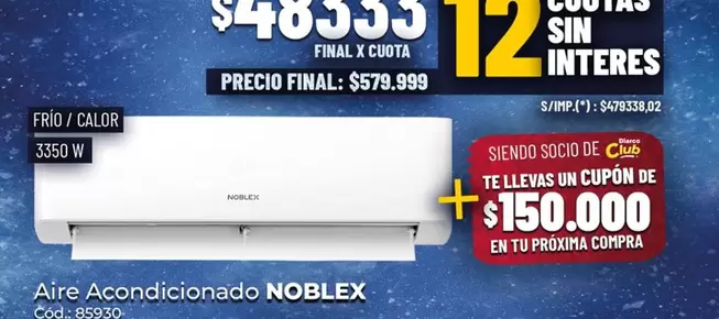 Noblex - Aire Acondicionado 85930