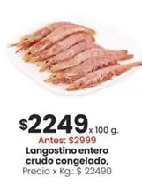 X$ - Langostino entero crudo congelado
