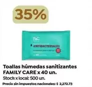 X$ - Toallas húmedas sanitizantes