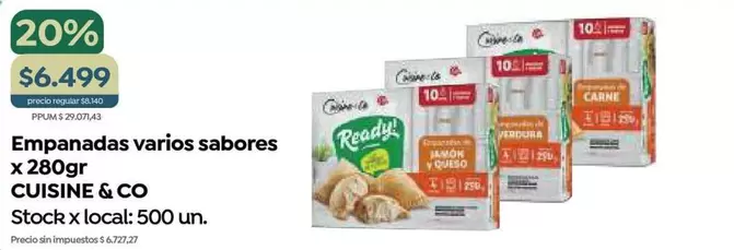 X$ - Empanadas varios sabores