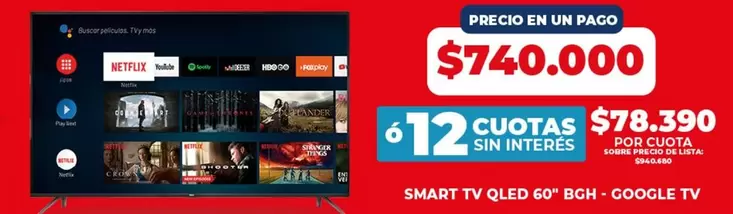 BGH - SMART TV QLED 60