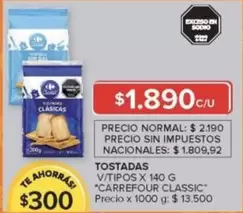 Carrefour - TOSTADAS