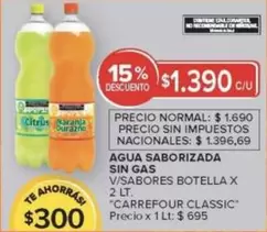 Carrefour - AGUA SABORIZADA SIN GAS
