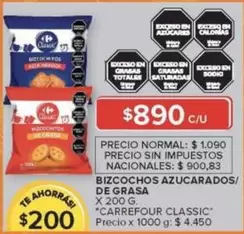 Carrefour - BIZCOCHOS AZUCARADOS/ DE GRASA