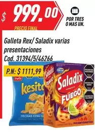 Mas - Rex/ Saladix varias presentaciones Cod. 31394/5/46266