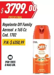 Off - Family Aerosol x 165 Cc Cod. 1702