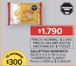 Carrefour - GALLETITAS SANDWICH