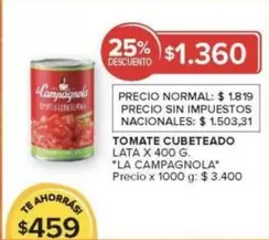 La Campagnola - TOMATE CUBETEADO