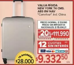 York - VALIJA RIGIDA NEW YORK 74 CMS. ABS 8W