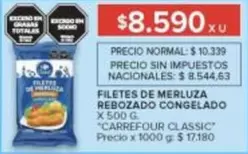 Carrefour - FILETES DE MERLUZA REBOZADO CONGELADO