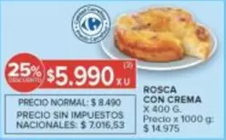 X$ - ROSCA CON CREMA