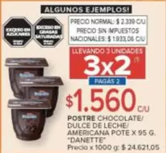 Danette - POSTRE CHOCOLATE/ DULCE DE LECHE/ AMERICANA