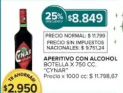 Cynar - APERITIVO CON ALCOHOL