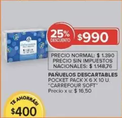 Carrefour - PAÑUELOS DESCARTABLES