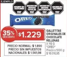 Oreo - GALLETITAS ORIGINALES DE CHOCOLATE RELLENAS