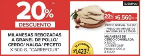 Carrefour - MILANESAS REBOZADAS A GRANEL DE POLLO/ CERDO/ NALGA/ PECETO