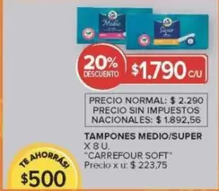 Carrefour - TAMPONES MEDIO/SUPER