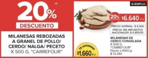 Carrefour - MILANESAS REBOZADAS A GRANEL DE POLLO/ CERDO/ NALGA/ PECETO