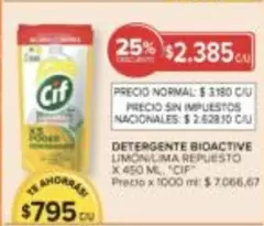 Cif - DETERGENTE BIOACTIVE LIMON/LIMA REPUESTO