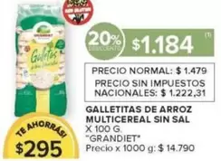 X$ - GALLETITAS DE ARROZ MULTICEREAL SIN SAL