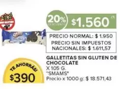 X$ - GALLETITAS SIN GLUTEN DE CHOCOLATE