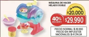 MÁQUINA DE HACER HELADO DOBLE