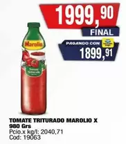 Marolio - TOMATE TRITURADO