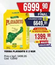 Playadito - YERBA PLAYADITO X 2 KGR
