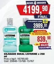 Listerine - ENJUAGUE BUCAL x 250 ml