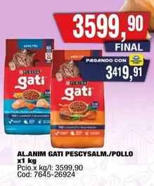 Gati - AL.ANIM GATI PESCYSALM./POLLO x1 KG