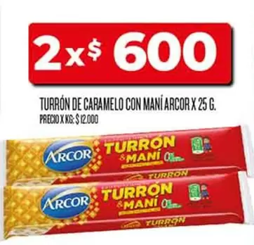 Arcor - Turrón de caramelo con maní
