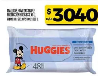Huggies - TOALLITAS HÚMEDAS TRIPLE PROTECCIÓN