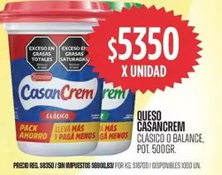 Casancrem - QUESO CLASICO O BALANCE