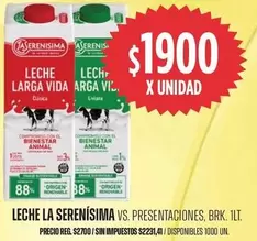 La Serenísima - LECHE LARGA VIDA