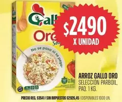 Gallo Oro - ARROZ GALLO ORO SELECCIÓN PARBOIL