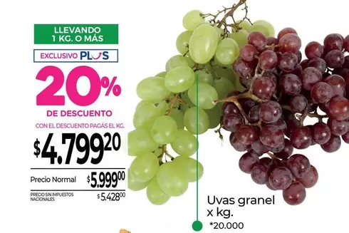 X$ - Uvas granel