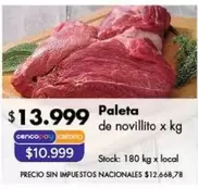 X$ - Paleta de novillito