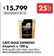 Nescafé - CAFÉ GOLD ESPRESSO