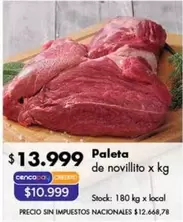 X$ - Paleta de novillito