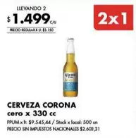 Corona - CERVEZA CORONA cero