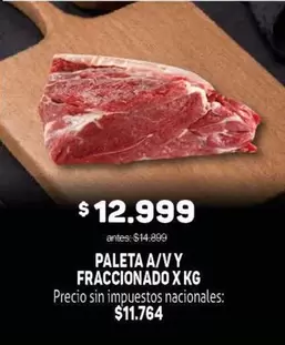 PALETA A/V Y FRACCIONADO